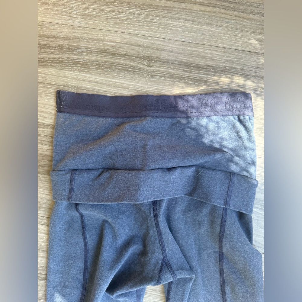 Lululemon Live Natural Pant Heathered Cadet Blue Size 4 logo waistband - Picture 5 of 8